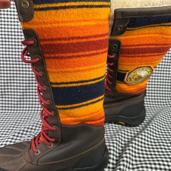 Ugg x Pendleton Limited Adirondack Grand Canyon National Park Boots Wool Tall 5 - Picture 3 of 7